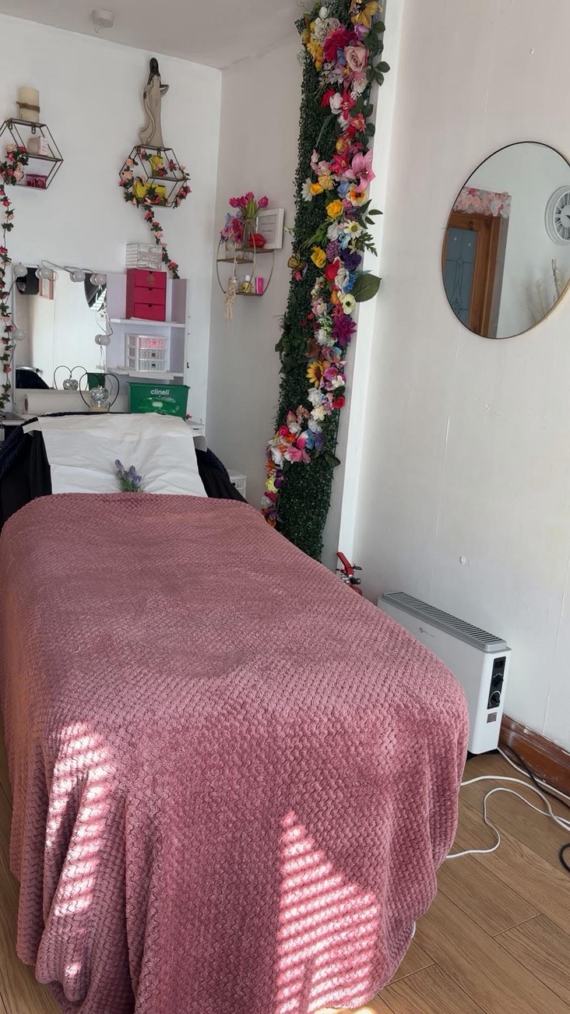 Ffion's treatment room at Perth Y Paen Beauty Salon